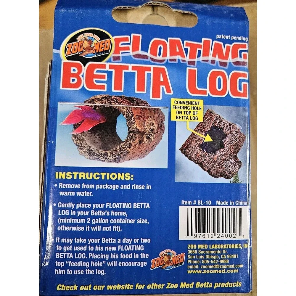 Zoo Med Labs Betta Floating Logs is Safe Cover and Reduces Stress For Fish